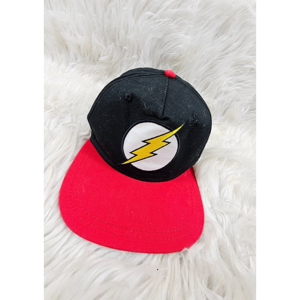 2 Vintage 1991 DC Comics Batman and The Flash Snapback Hat Cap Yellow Black - Picture 6 of 7